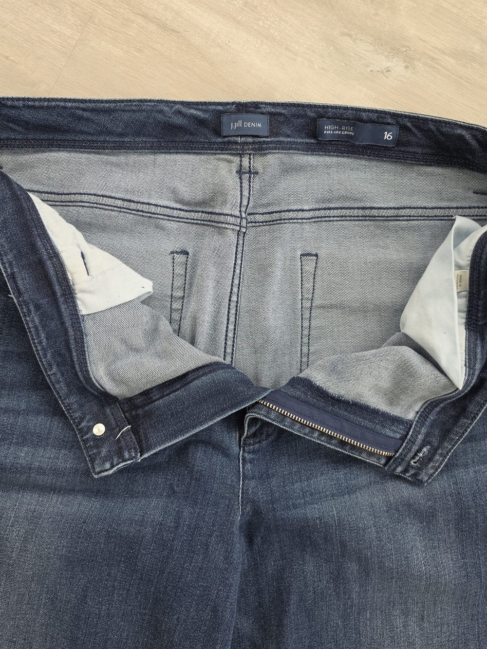 J Jill High Rise Wide Leg Crop Jeans Size 16 - Picture 5 of 7
